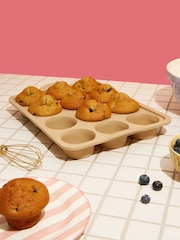 Judge Hazelnut Silicone 12 Cup Muffin Tin Tray - Image 1 of 2