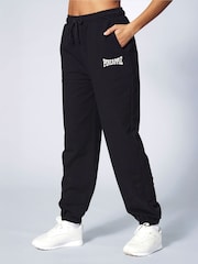 Pineapple Black Oversized Womens Pocket Cuffed Joggers - Image 1 of 4