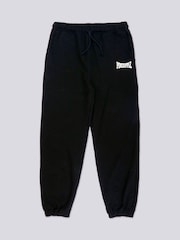 Pineapple Black Oversized Womens Pocket Cuffed Joggers - Image 4 of 4