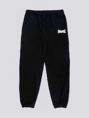 Pineapple Black Oversized Womens Pocket Cuffed Joggers - Image 6 of 6