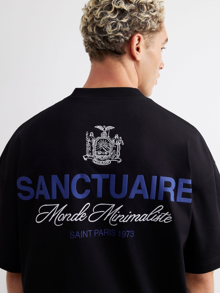 River Island Sanctuaire Crest T-Shirt - Attēls 4 no 4