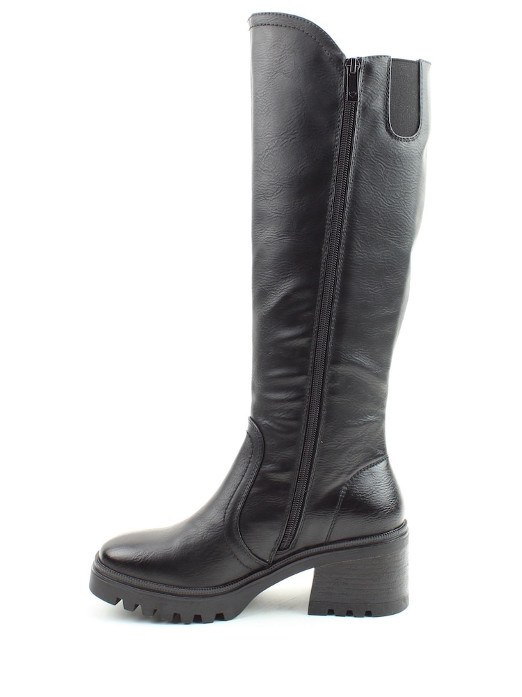 Heavenly Feet Ladies Vegan Friendly Tall Black Boots - Image 2 of 4