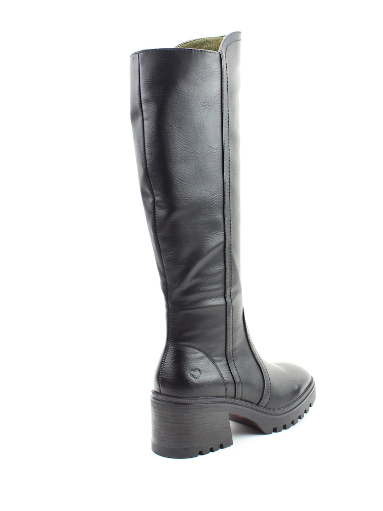 Heavenly Feet Ladies Vegan Friendly Tall Black Boots - Image 4 of 4