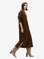 Superdry Chocolate Brown Slouch Midi Jumper Dress - Image 2 of 5
