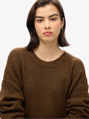 Superdry Chocolate Brown Slouch Midi Jumper Dress - Image 3 of 5