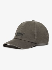 Superdry Vintage Black Vintage Embroidery 100% Cotton Cap - Image 1 of 4