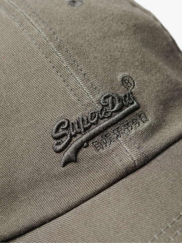 Superdry Vintage Black Vintage Embroidery 100% Cotton Cap - Image 4 of 4