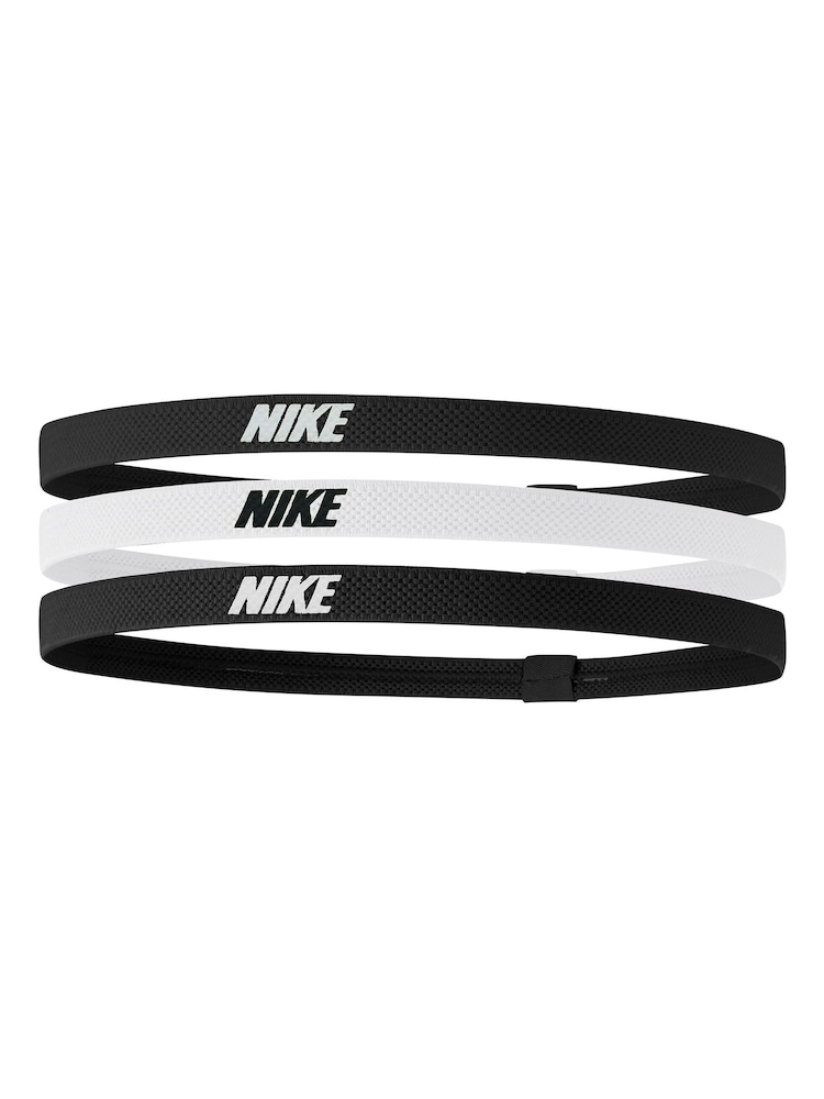 Nike Black/White Elastic 2.0 Headbands 3 Pack - Image 1 of 4