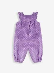 JoJo Maman Bébé Lilac Purple Bunny Appliqué Cord Dungarees & Top Set - Image 3 of 6