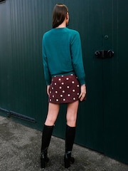 Yumi Blue Dalmatian Intarsia Relaxed Jumper - Image 5 of 5