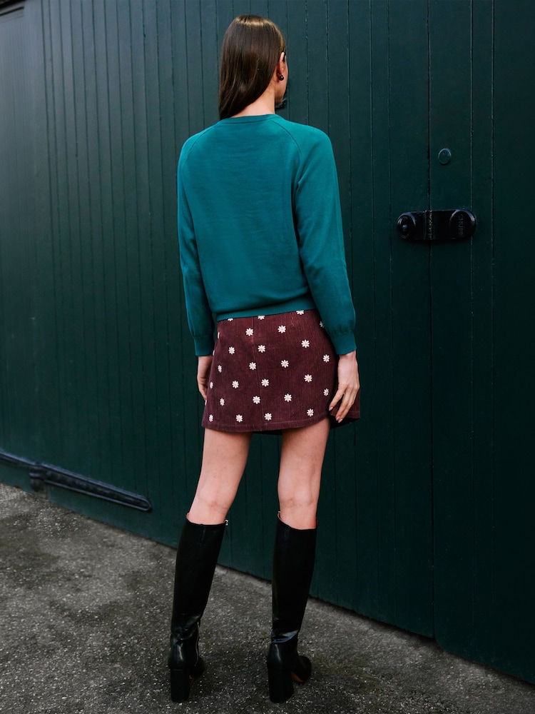 Yumi Blue Dalmatian Intarsia Relaxed Jumper - Image 5 of 5 Yumi Blue Dalmatian Intarsia Relaxed Jumper - Image 5 of 5