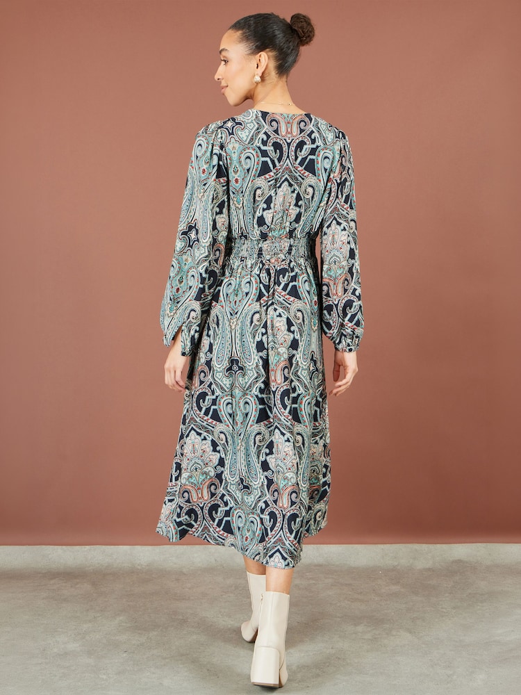 Yumi Green Paisley Print Midi Dress - Image 5 of 5