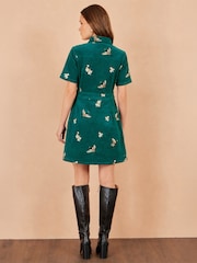 Yumi Blue Crane Embroidered Shirt Dress - Image 4 of 4
