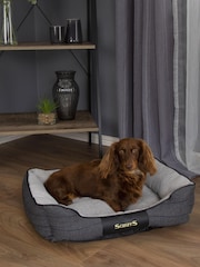 Scruffs® Black Washable Tweed Small Breed Dog Bed - Image 1 of 3