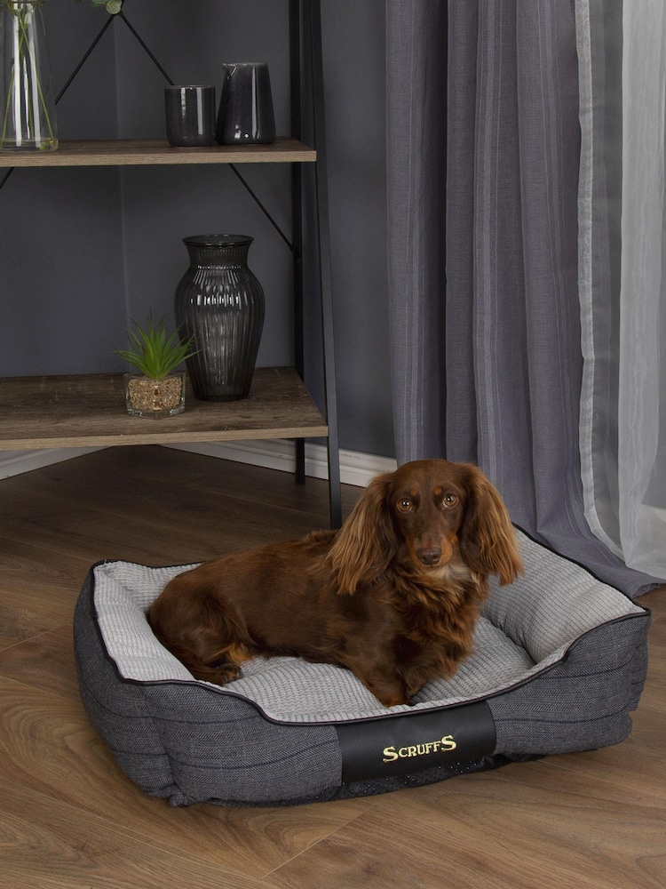 Scruffs® Black Washable Tweed Small Breed Dog Bed - Image 1 of 3
