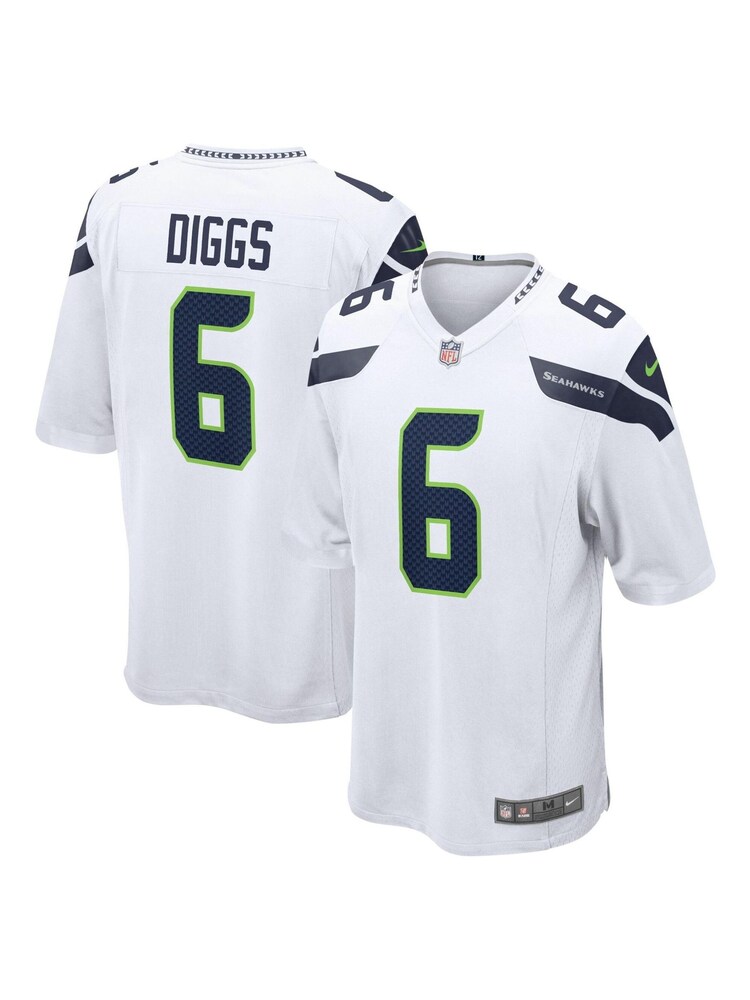 Nike White NFL Seattle Seahawks Road Game Jersey - Quandre Diggs - Image 1 of 3