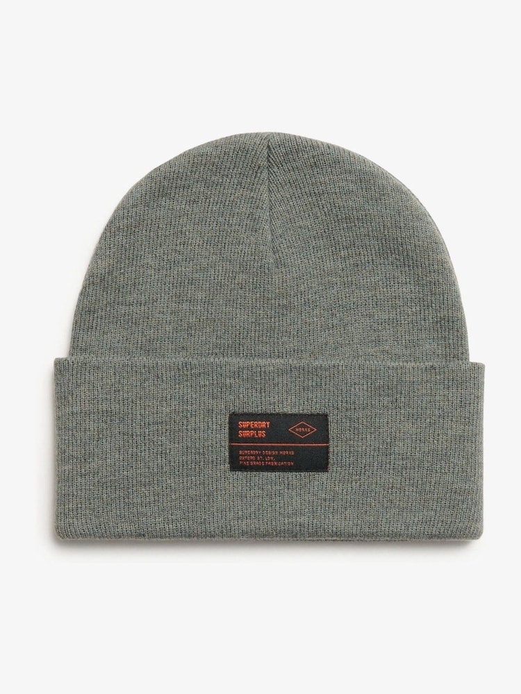 Rock siva Marl - Superdry 100% Cotton Surplus Knitted Čepica klobuki in kape; pokrivala - Slika 1 iz 2 Rock siva Marl - Superdry 100% Cotton Surplus Knitted Čepica klobuki in kape; pokrivala - Slika 1 iz 2