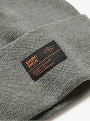 Superdry Rock Grey Marl 100% Cotton Surplus Knitted Beanie Hat - Image 2 of 2
