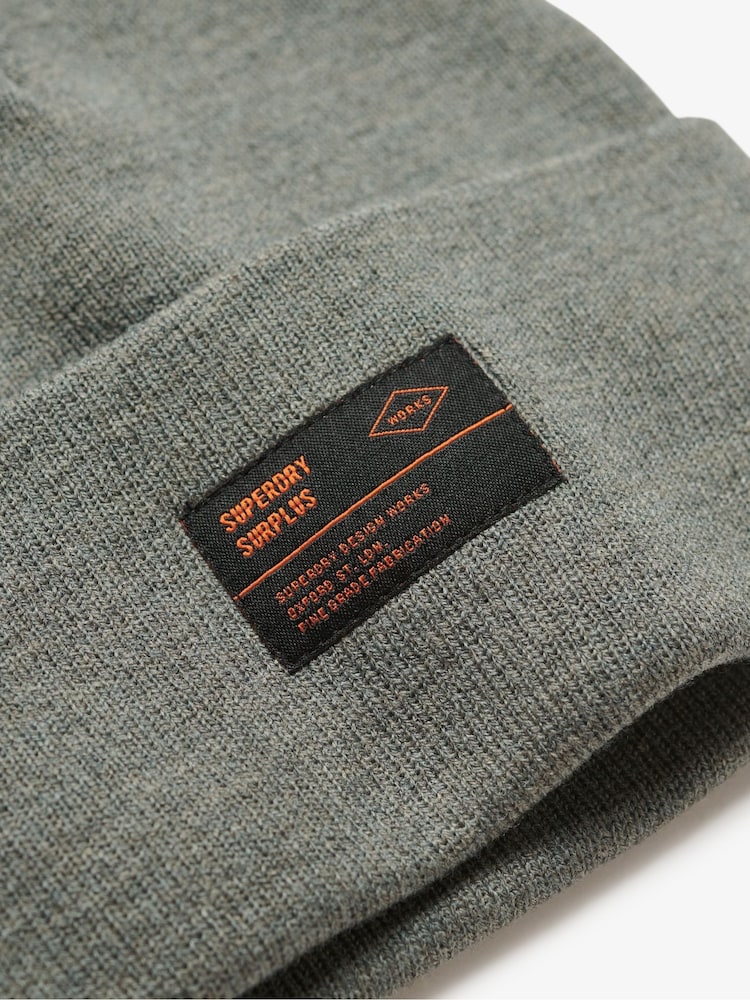 Rock siva Marl - Superdry 100% Cotton Surplus Knitted Čepica klobuki in kape; pokrivala - Slika 2 iz 2 Rock siva Marl - Superdry 100% Cotton Surplus Knitted Čepica klobuki in kape; pokrivala - Slika 2 iz 2