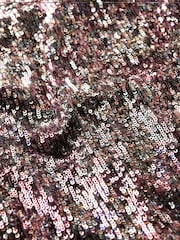 Superdry Floral Sequin Long Sleeve Printed Sequin 100% Cotton Mini Dress - Image 5 of 5