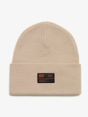 Superdry Chateau Grey Surplus 100% Cotton Knitted Beanie Hat - Image 1 of 3