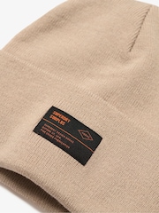 Superdry Chateau Grey Surplus 100% Cotton Knitted Beanie Hat - Image 2 of 3