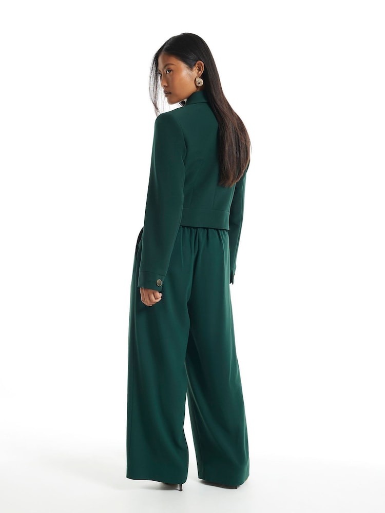 River Island Petite Crepe-bukser med vide bukseben - Bilde 2 av 4