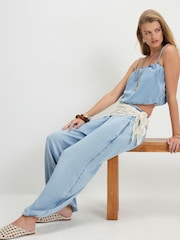 River Island Blue Exaggerated Ballon Trousers - Image 2 of 4
