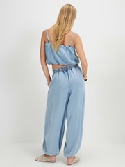 River Island Blue Exaggerated Ballon Trousers - Image 4 of 4