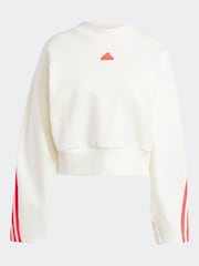 Weiß - adidas Sportswear Future Icons Sweatshirt mit 3 Streifen - Bild 6 von 6