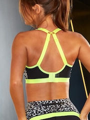 Pour Moi Yellow Energy Strive Non Wired Non Padded Lined Full Cup Sports Bra - Image 4 of 6