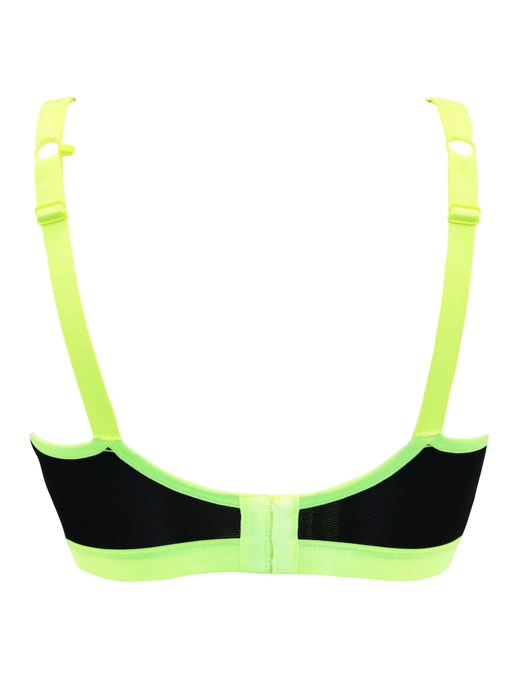 Pour Moi Yellow Energy Strive Non Wired Non Padded Lined Full Cup Sports Bra - Image 6 of 6