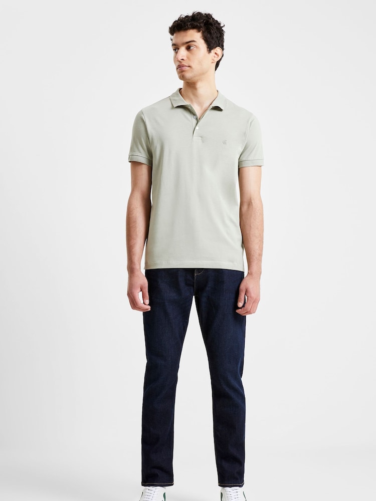 French Connection Green Signature 100% Cotton Polo Shirt - Image 2 of 4 French Connection Green Signature 100% Cotton Polo Shirt - Image 2 of 4