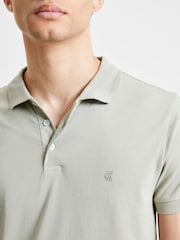 French Connection Green Signature 100% Cotton Polo Shirt - Image 4 of 4