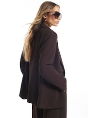 River Island Crepe Edge-to-Edge Blazer - Image 3 de 4