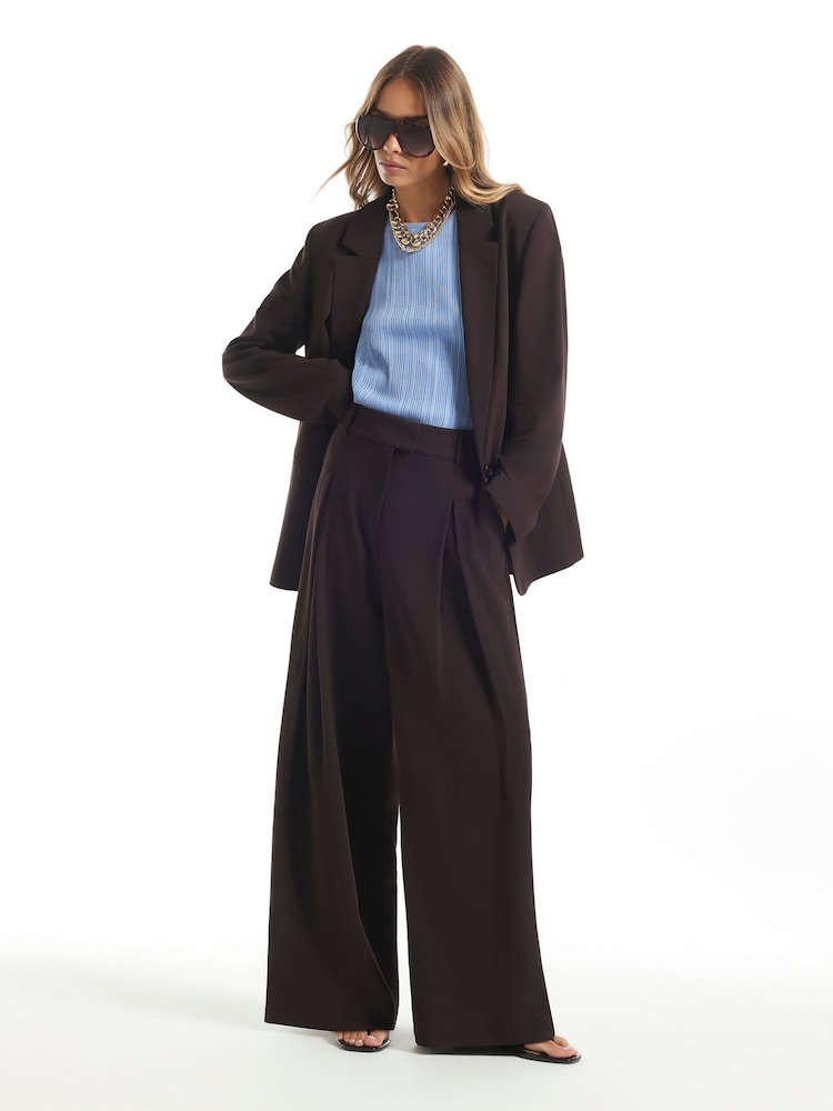 River Island Crepe Edge-to-Edge Blazer - Image 4 de 4