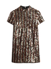 Superdry Sequin T-Shirt Mini Dress - Image 4 of 5