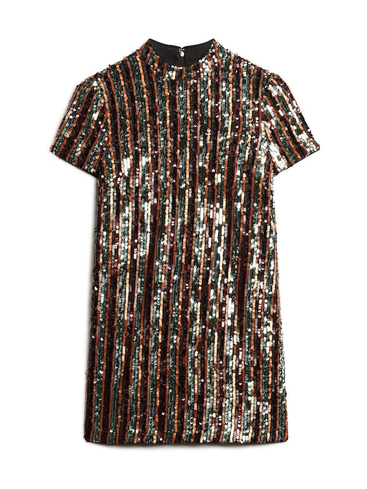 Superdry Paljetti T-paita Mini Mekko - Image 4 of 5