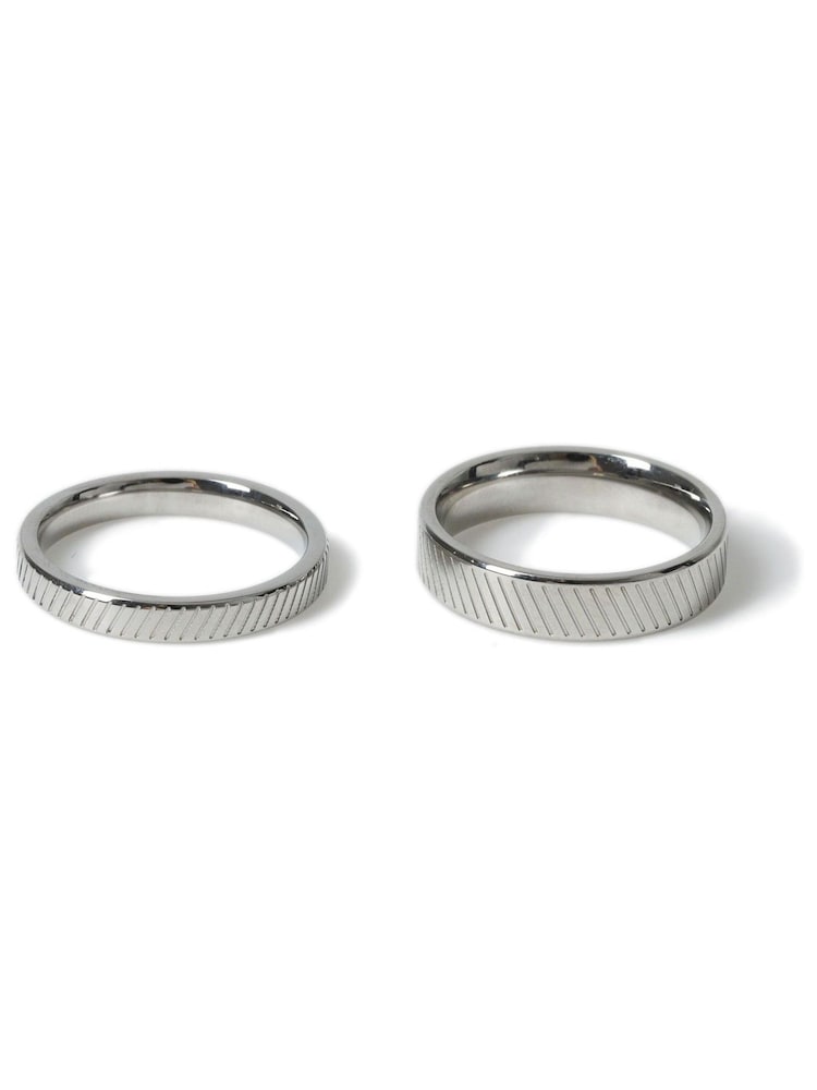 DCK Mens Silver Tone Rings 2 Pack - Image 2 of 6
