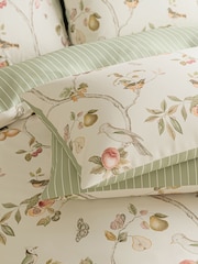 Sanderson Raspberry Ochre Fruit Avairy Floral Duvet Cover and Pillowcase Set - Image 2 of 3