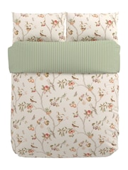 Sanderson Raspberry Ochre Fruit Avairy Floral Duvet Cover and Pillowcase Set - Image 3 of 3