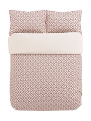 V&A Mulberry Ribbon Lattice Floral 180 Thread Count Percale Duvet Cover and Pillowcase Set - Image 4 of 5