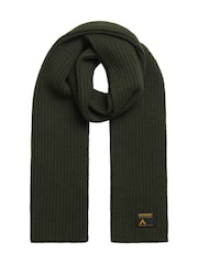 Superdry Olive Green Workwear Knitted Scarf - Image 1 of 3