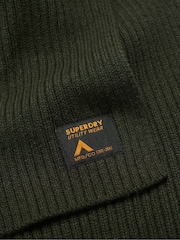 Superdry Olive Green Workwear Knitted Scarf - Image 3 of 3
