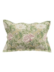 Morris & Co Gold Windrush Floral 180 Thread Count Percale Duvet Cover and Pillowcase Set - Image 5 of 6