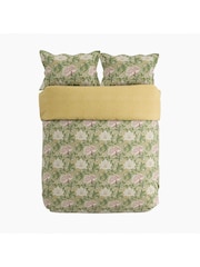 Morris & Co Gold Windrush Floral 180 Thread Count Percale Duvet Cover and Pillowcase Set - Image 6 of 6