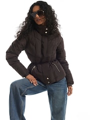 River Island Cinched Waist Padded Jacket - Obraz 1 z 4