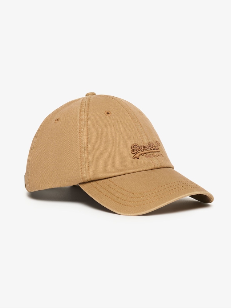 Superdry Light Sand Vintage Embroidery 100% Cotton Cap - Image 2 of 5