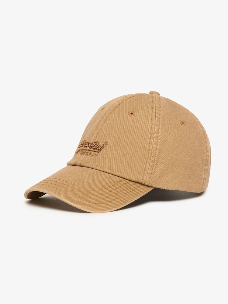 Superdry Light Sand Vintage Embroidery 100% Cotton Cap - Image 3 of 5