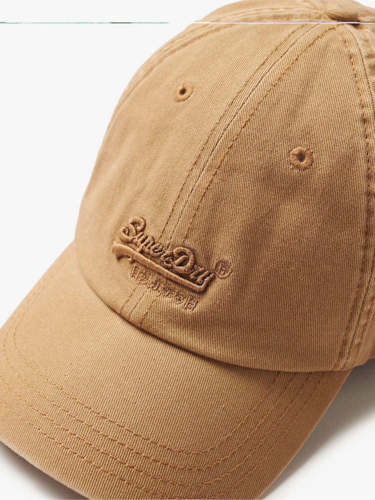 Superdry Light Sand Vintage Embroidery 100% Cotton Cap - Image 5 of 5